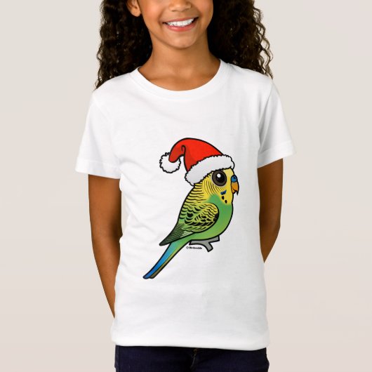 Budgerigar Weihnachtsmann T-Shirt (Vorderseite)