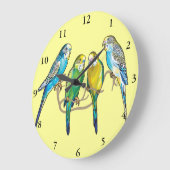 budgerigars große wanduhr (Winkel)