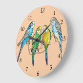 budgerigars große wanduhr (Winkel)