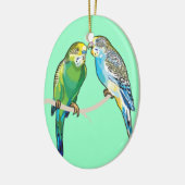 Budgerigars Keramikornament (Links)
