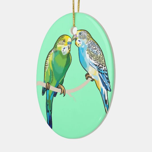 Budgerigars Keramikornament (Links)