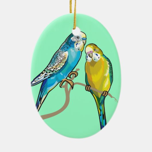 Budgerigars Keramikornament (Hinten)