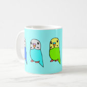 Budgerigars-Tasse Kaffeetasse (Vorderseite Links)