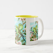 Budgerigars Zweifarbige Tasse (VorderseiteRechts)
