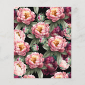 Budget 100. Geburtstag Moody Floral Einladung (Rückseite)