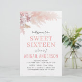 Budget 16 . Geburtstag Boho Chic Einladung zum Geb (Stehend Vorderseite)