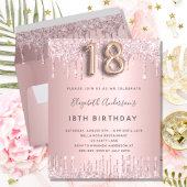 Budget 18th Birthday pink dusty rose glitter pink