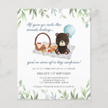 Budget 1 Geburtstag Teddy Bear Picnic Blue