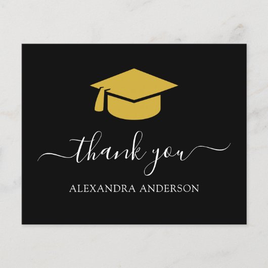 Budget 2022 Abschluss Danke Black Gold Flyer (Vorne)