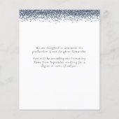 Budget 2022 Grad Foto Blue Glitzer Ankündigung (Rückseite)