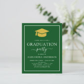 Budget 2022 Graduation Party Green Gold (Stehend Vorderseite)