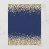 Budget 2023 Abschluss Gold Navy Blue Einladung Flyer (Hinten)