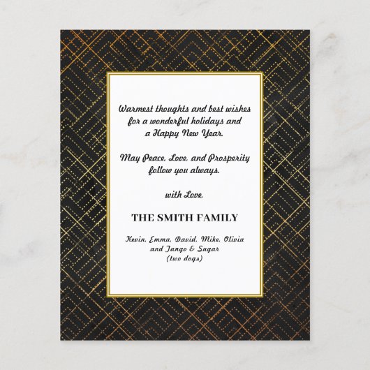 Budget 2023 Calendar Foto Moderne Gold Script Card (Rückseite)