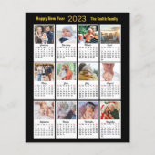 Budget 2023 Calendar Foto Moderne Gold Script Card (Vorderseite)