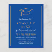 Budget 2023 Einfache Grand Foto Blue Gold Einladun Flyer (Vorne)