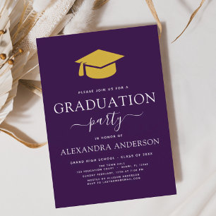 Budget 2023 Graduation Party Purple Gold