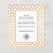 Budget 2023 Kalender Business Moderne Gold Card (Rückseite)