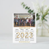 Budget 2023 Kalender Business Moderne Skriptkarte (Stehend Vorderseite)