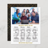 Budget 2023 Kalender Business Modernes Gold Black (Vorne/Hinten)