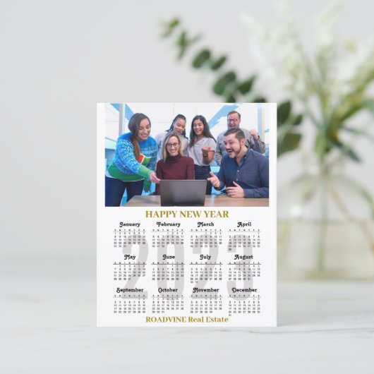 Budget 2023 Kalender Business Modernes Gold Black (Stehend Vorderseite)