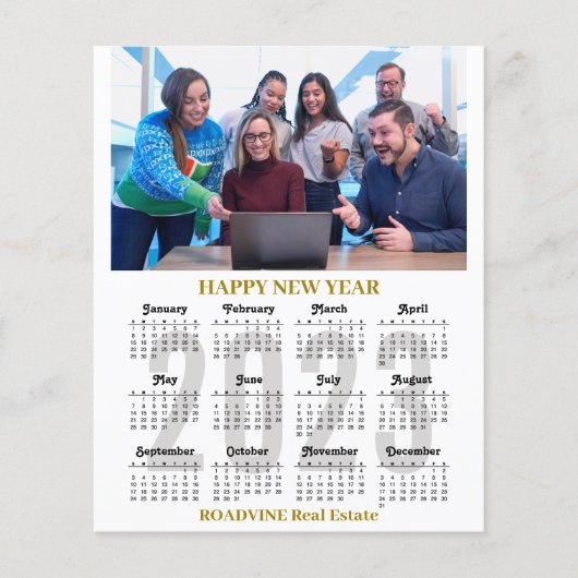 Budget 2023 Kalender Business Modernes Gold Black (Vorderseite)