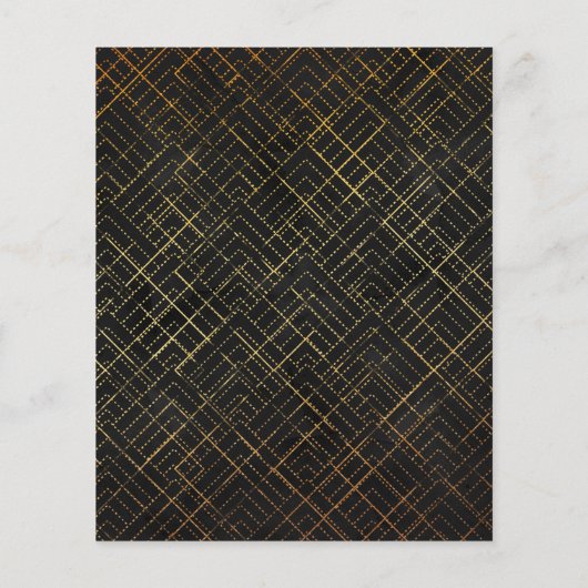 Budget 2023 Kalender Modern Gold Script Foto Card Flyer (Hinten)