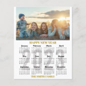 Budget 2023 Kalender Modern Gold Script Foto Card Flyer (Vorne)