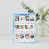 Budget 2023 Kalender Moderne Foto Blue Card (Stehend Vorderseite)