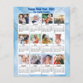 Budget 2023 Kalender Moderne Foto Blue Card (Vorderseite)