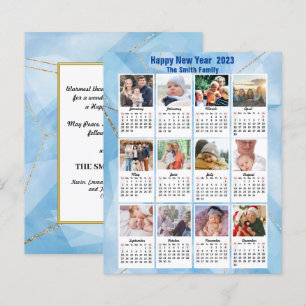 Budget 2023 Kalender Moderne Foto Blue Card