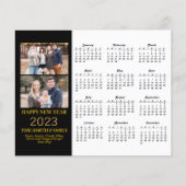 Budget 2023 Moderne Gold Script Foto Calendar Card (Vorderseite)