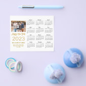 Budget 2023 Moderne Gold Script Foto Calendar Card Flyer (Einzeln)