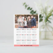 Budget 2023 Rose Gold Kalender Moderne Fotokarte (Stehend Vorderseite)