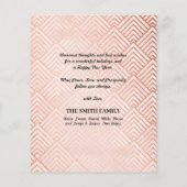 Budget 2023 Rose Gold Kalender Moderne Fotokarte (Rückseite)