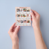 Budget 2023 Rose Gold Moderne Foto Kalender Karte (Gruppe)