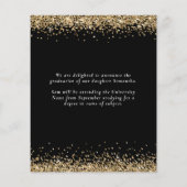 Budget 2024 Abschluss Gold Glitzer Black Announce (Rückseite)