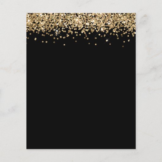 Budget 2024 Abschluss Gold Glitzer Black Invite (Rückseite)