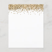 Budget 2024 Abschluss Gold Glitzer Einladung (Rückseite)