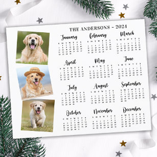 Budget 2024 Custom Pet Foto Dog Calendar Card