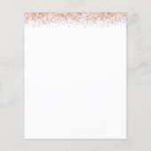 Budget 2024 Grad Foto Rose Gold Glitzer Einladung (Rückseite)