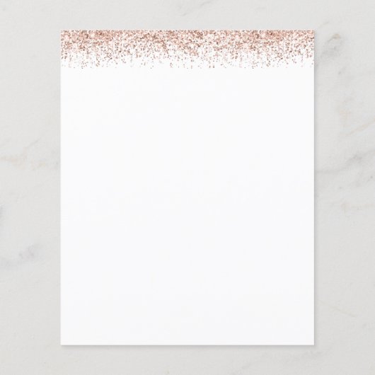 Budget 2024 Grad Foto Rose Gold Glitzer Einladung (Rückseite)