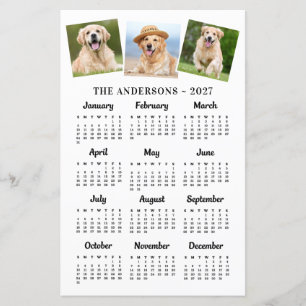 Budget 2027 Haustier-Foto Hund 12-Monate-Kalenderk