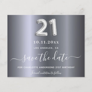 Budget 21. Geburtstag Save the Date