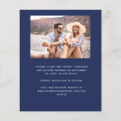 Budget 2-Foto Arch Navy Blau Save the Date (Rückseite)