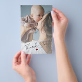 Budget 2 Foto Baby simple script danke Flyer (Handgriff)