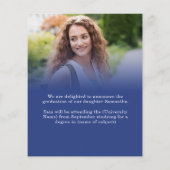 Budget 2 Foto Blue Gold 2024 Abschluss Ankündigung (Rückseite)