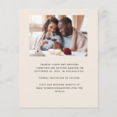 Budget 2-Foto Boho Arch Beige Save the Date (Rückseite)