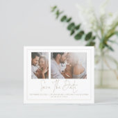 Budget 2 Foto Champagner Gold Hochzeit Rett Datum (Stehend Vorderseite)