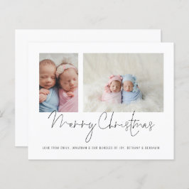 Budget 2 Foto Collage Baby Twins Erste Weihnachten