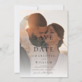 Budget 2 Foto Einfache Hochzeit Save The Date (Vorderseite)